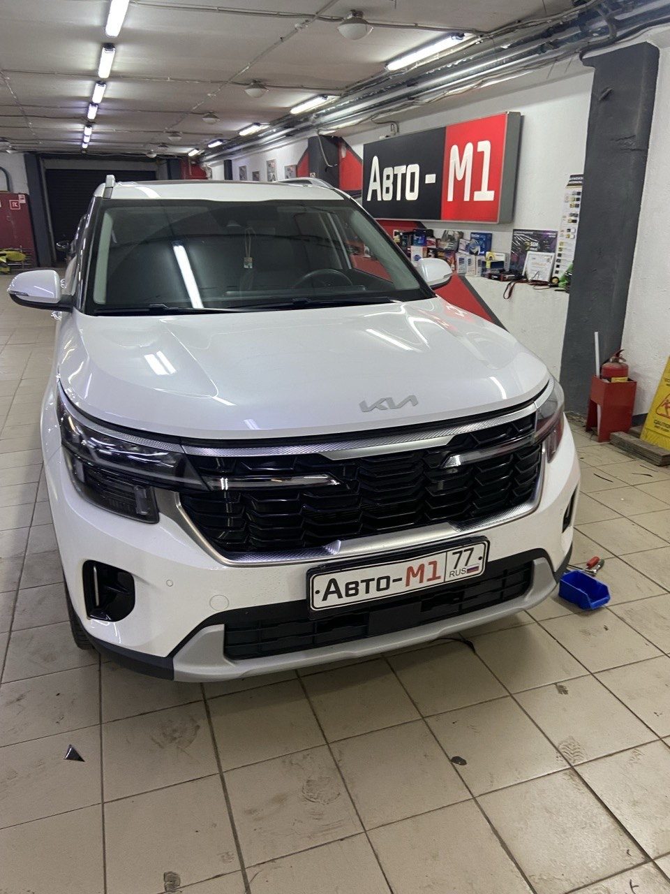 Установка защитной сетки в бампер Kia Seltos