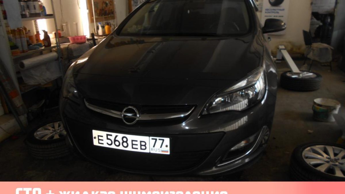 СТП + жидкая шумоизоляция колесных арок и днища Opel Astra