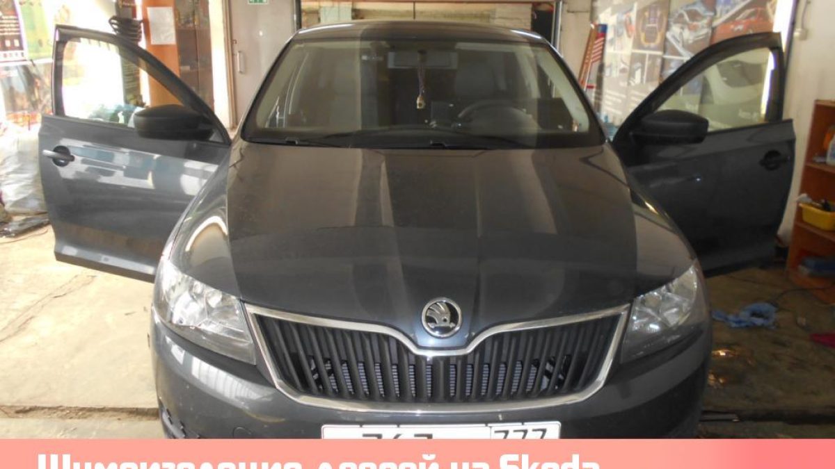 Шумоизоляция дверей на Skoda Rapid