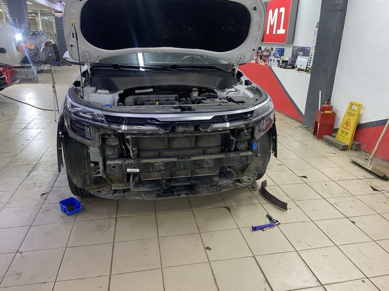 Установка защитной сетки в бампер Kia Seltos