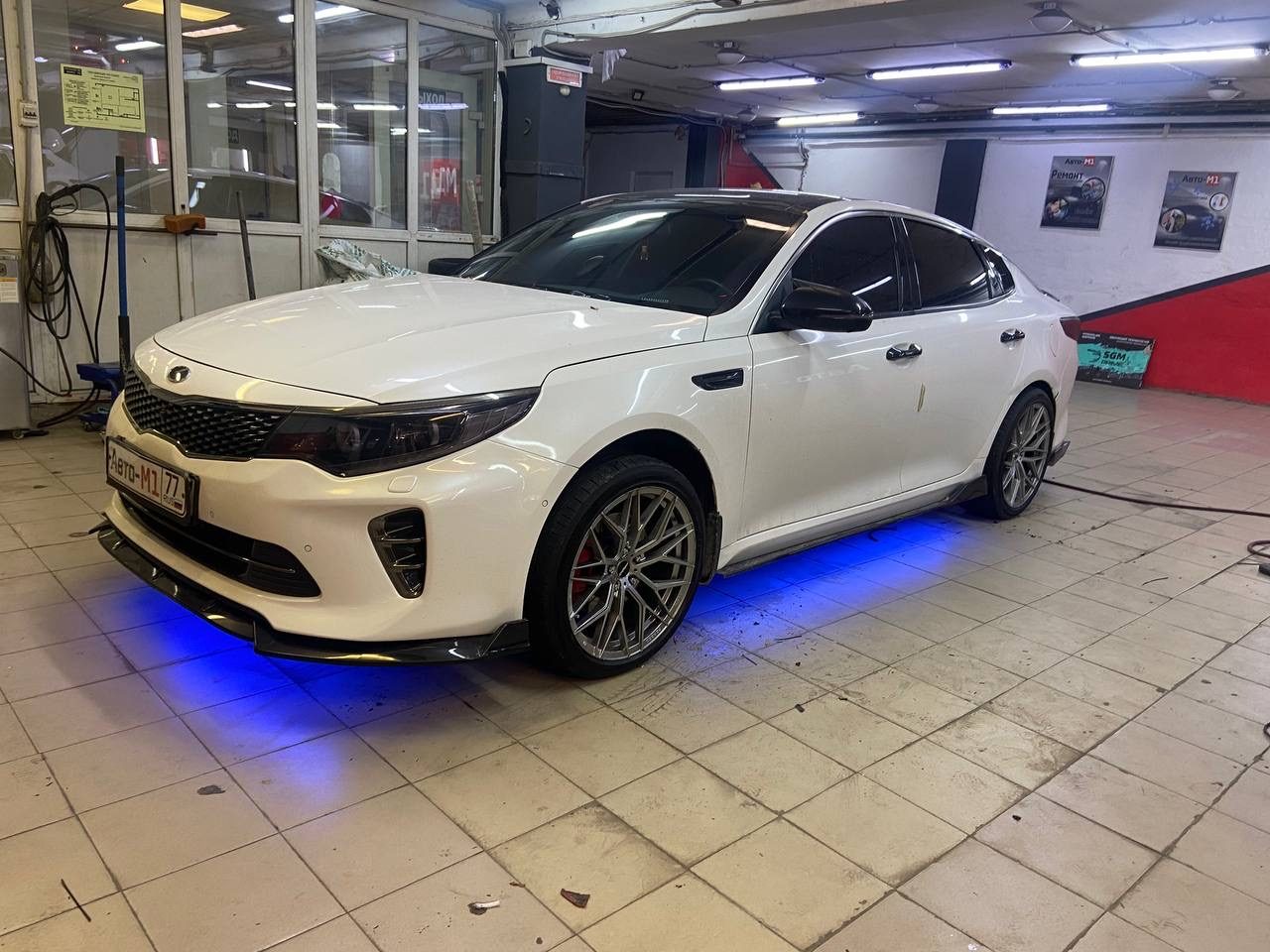 Установка подсветки днище на KIA optima