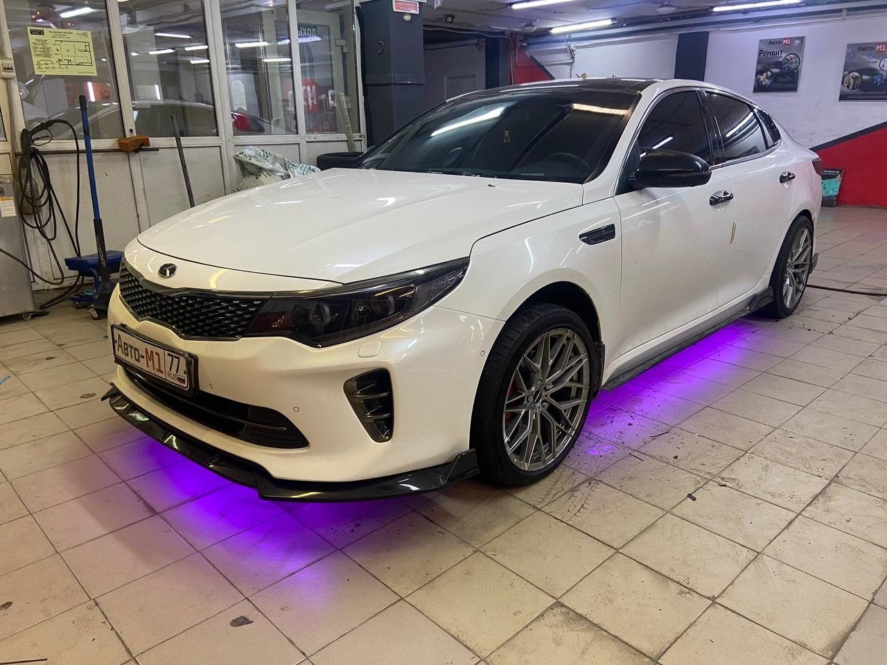 Установка подсветки днище на KIA optima